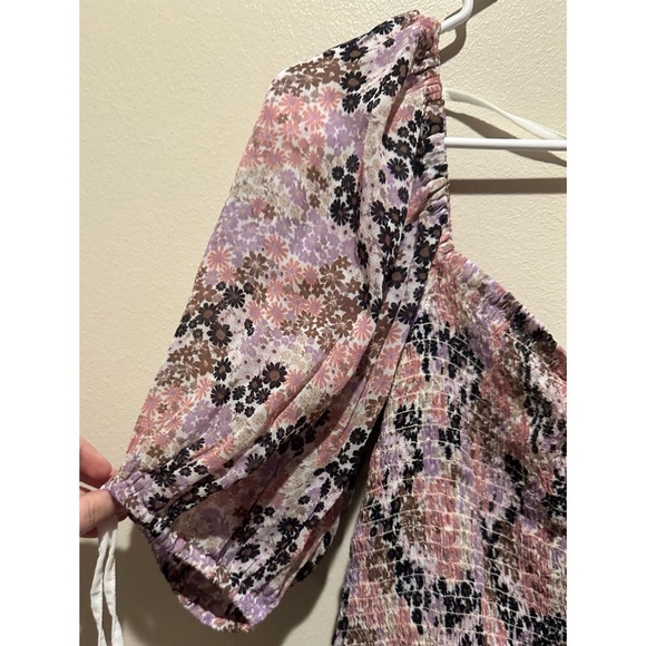 Free People Back On Top Smocked Crop Top In Soft Combo‎ NWT Size Medium - Picture 6 of 10